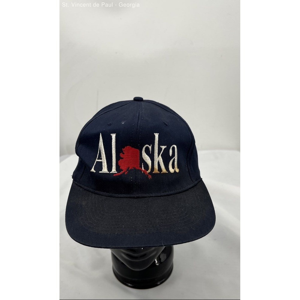KC Vintage Alaska Snapback Hat Unisex OSFM 90s Blue Embroidered‎